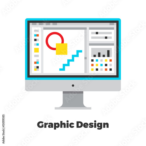 Graphic Design Flat Illustration.