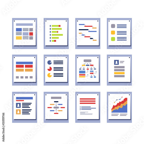 Set of elements for infographic design