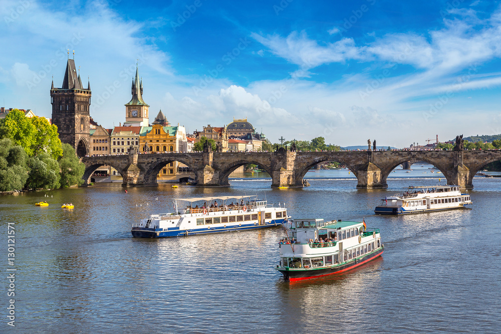 Naklejka premium Panoramic view of Prague