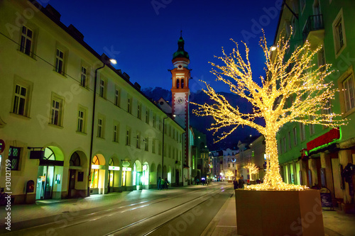 Christmas decorations in Innsbruck, Austria photo