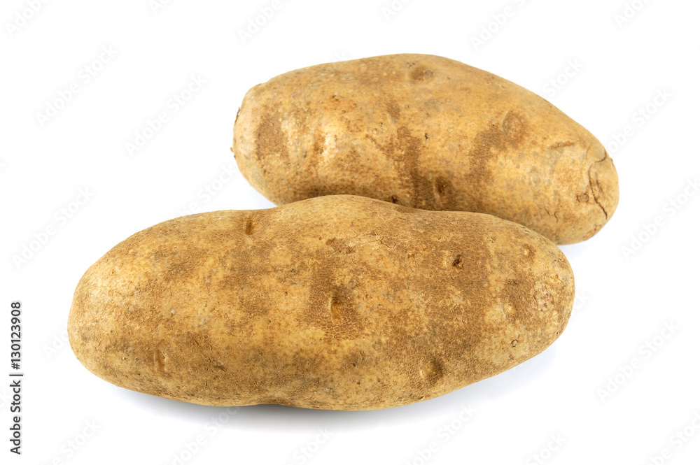 potato on white background potato on white background