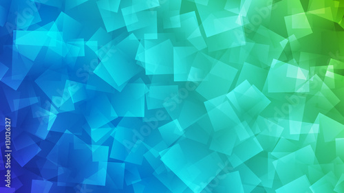 Abstract background of squares in blue and green colors