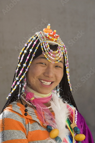 Woman of the Naxi minority people, Shangri-La, formerly Zhongdian, Shangri-La region, Yunnan Province, China