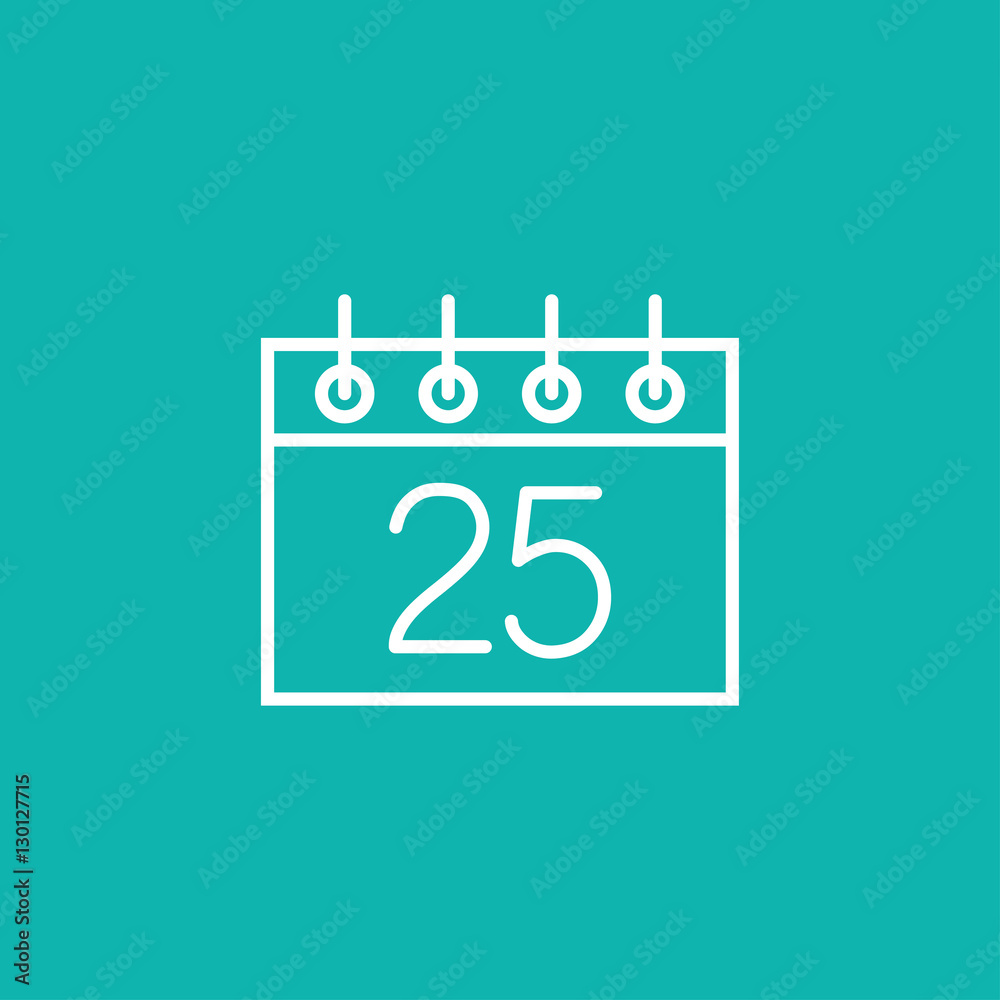 christmas xmas calender date schedule december winter date holiday day celebration appointment white on blue background outline thin line vector icon christmas xmas calender date schedule december winter date holiday day celebration appointment white on blue background outline thin line vector icon