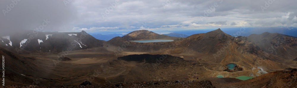 panoramic view of tongariro crossing panoramic view of tongariro crossing