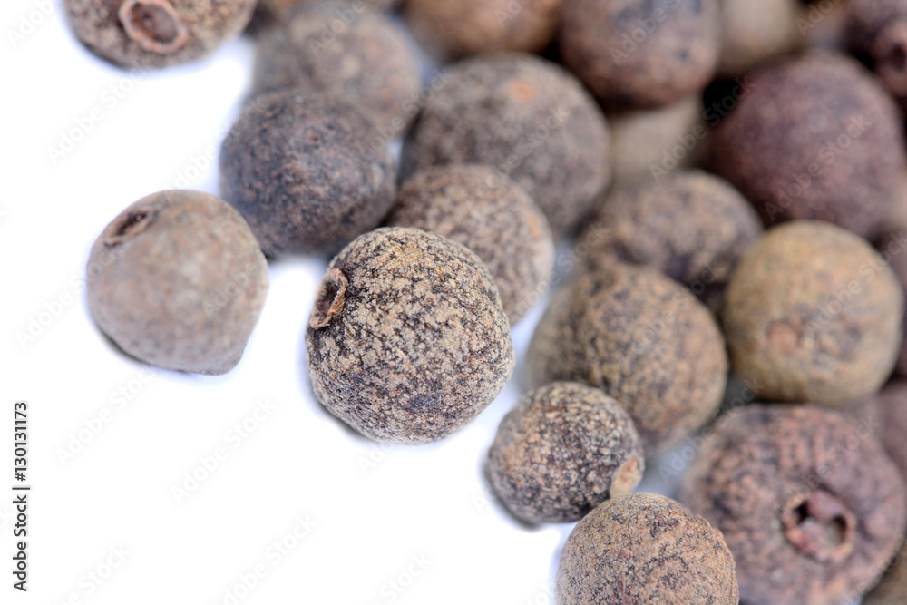Allspice on white background Allspice on white background