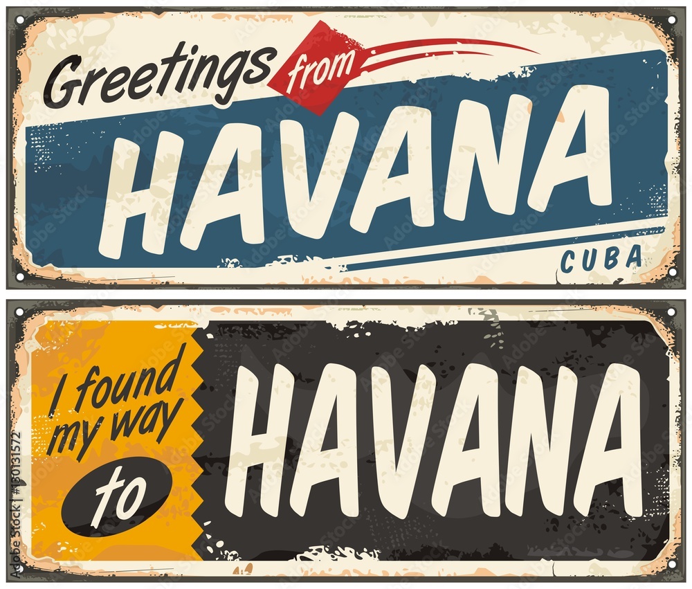 Fototapeta premium Greetings from Havana Cuba