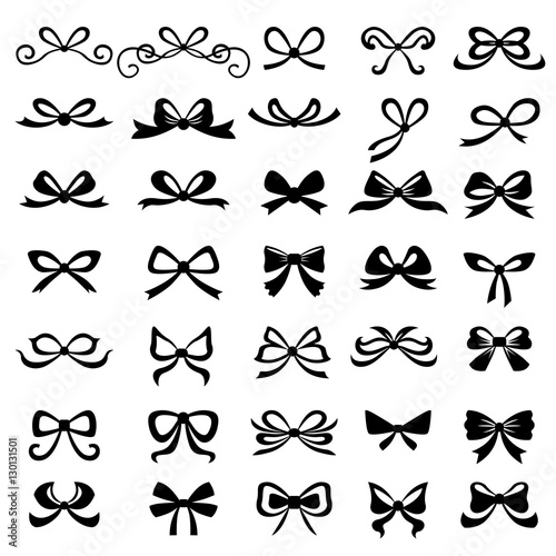 Decorative bows ribbon set photo