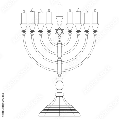 Hanukkah menorah vector