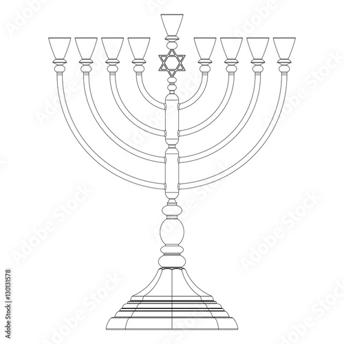 Hanukkah menorah vector