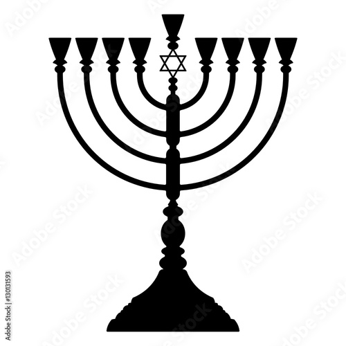 Hanukkah menorah vector