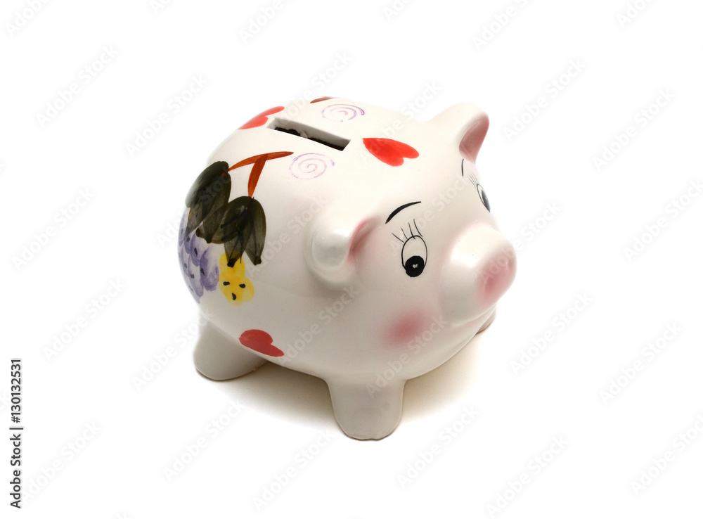 cute piggy bank isolated on white background cute piggy bank isolated on white background