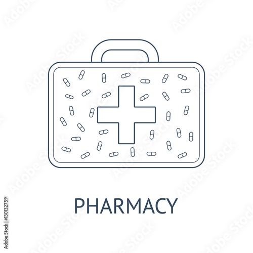 Vector medicine box concept