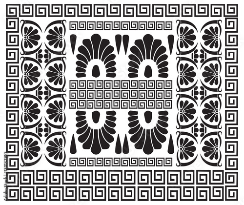 Greek pattern. Ancient Hellenic decor. Set of meander ornaments. Vector antique borders