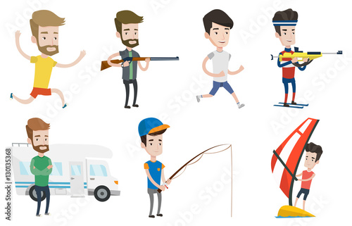 Vector set of sport characters.
