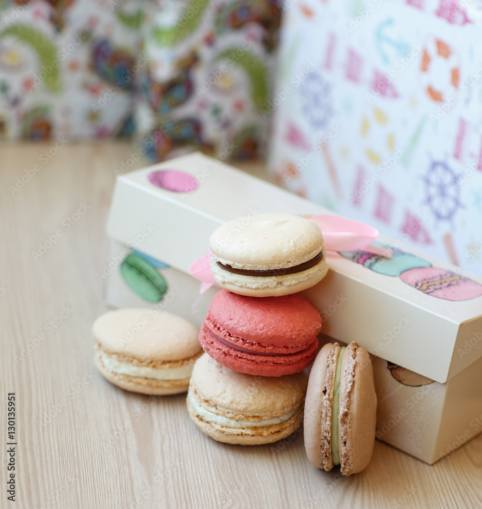 Fototapeta premium fresh french macaroons
