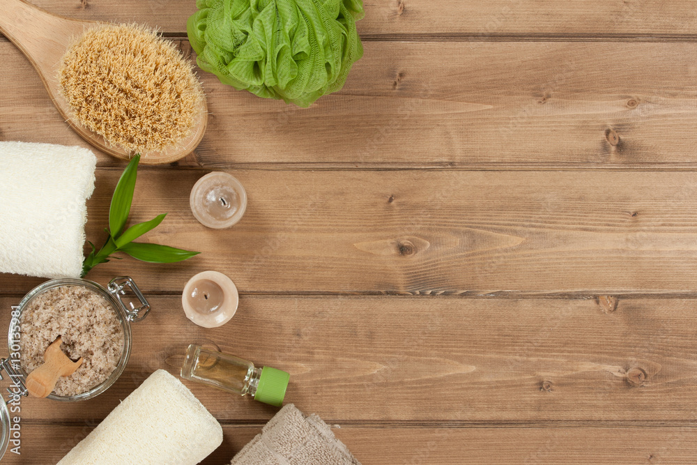 Handmade Scrub With Coffee, Lemon And Argan Oil. Spa Accessories