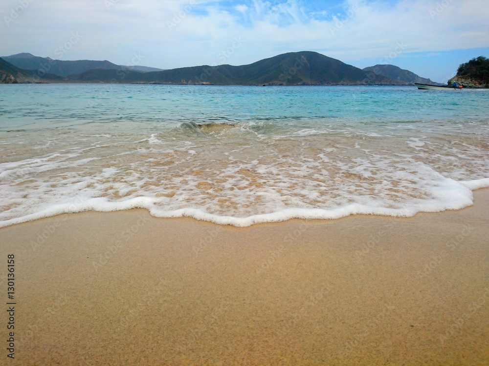 View of the beach in Isla Cristal, Santa Marta, Colombia View of the beach in Isla Cristal, Santa Marta, Colombia