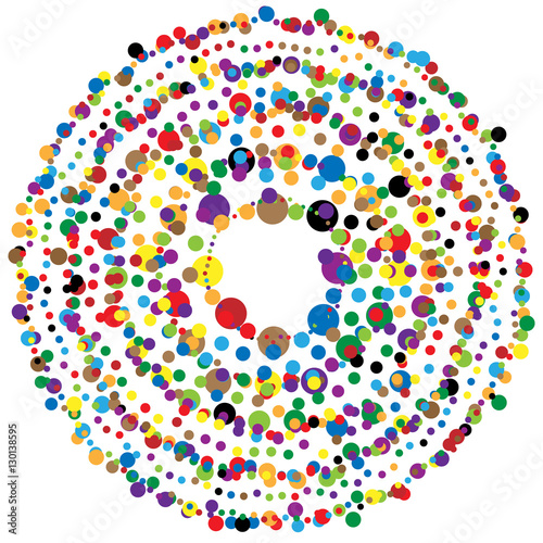 Random circles, dots abstract element, circular shape