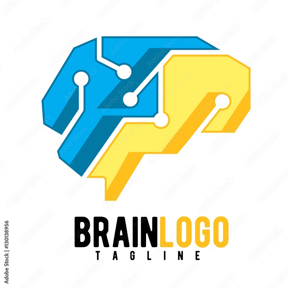 brain vector logo brain vector logo