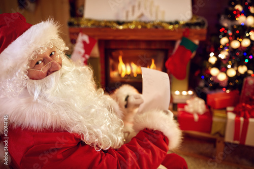 Santa Claus with Christmas letter