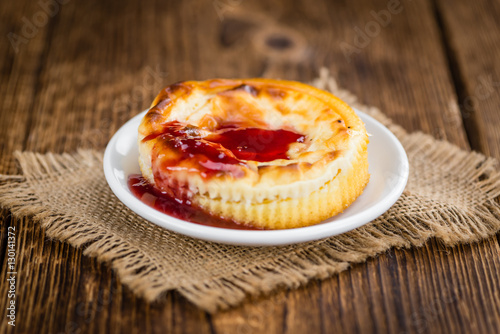 Fresh made Cheesecake with berry Sacue photo