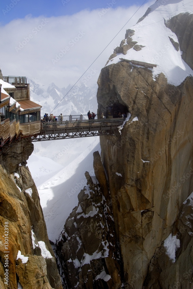 Viewing platform and walkway, Aiguille du Midi, Chamonix-Mont-Blanc ...