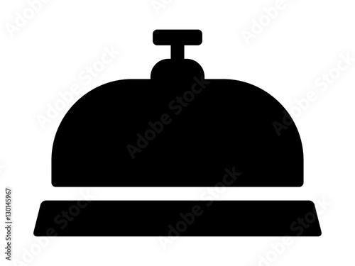 Hotel reception call bell or concierge service flat icon for apps and websites