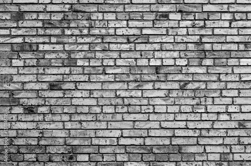 Texture of brick wall black and white