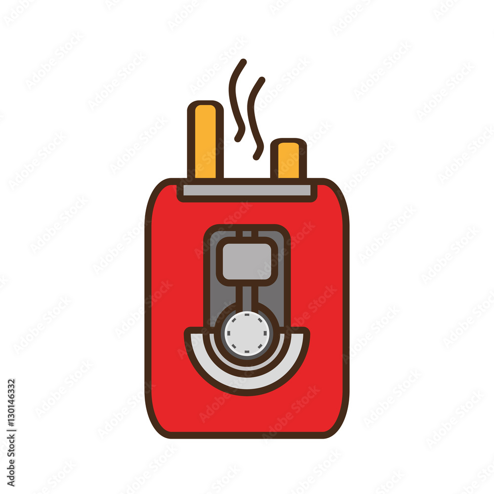 Fototapeta premium cartoon toaster bread appliance vector illustration eps 10