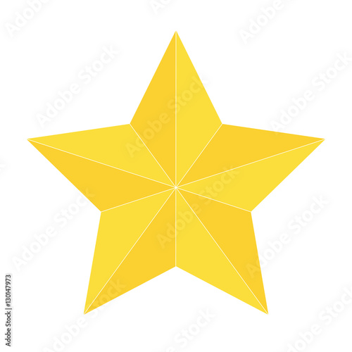 Gold star icon isolated