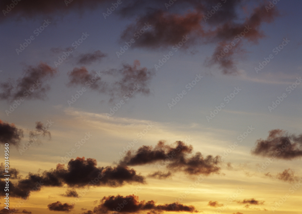 Fototapeta premium Orange colored sky