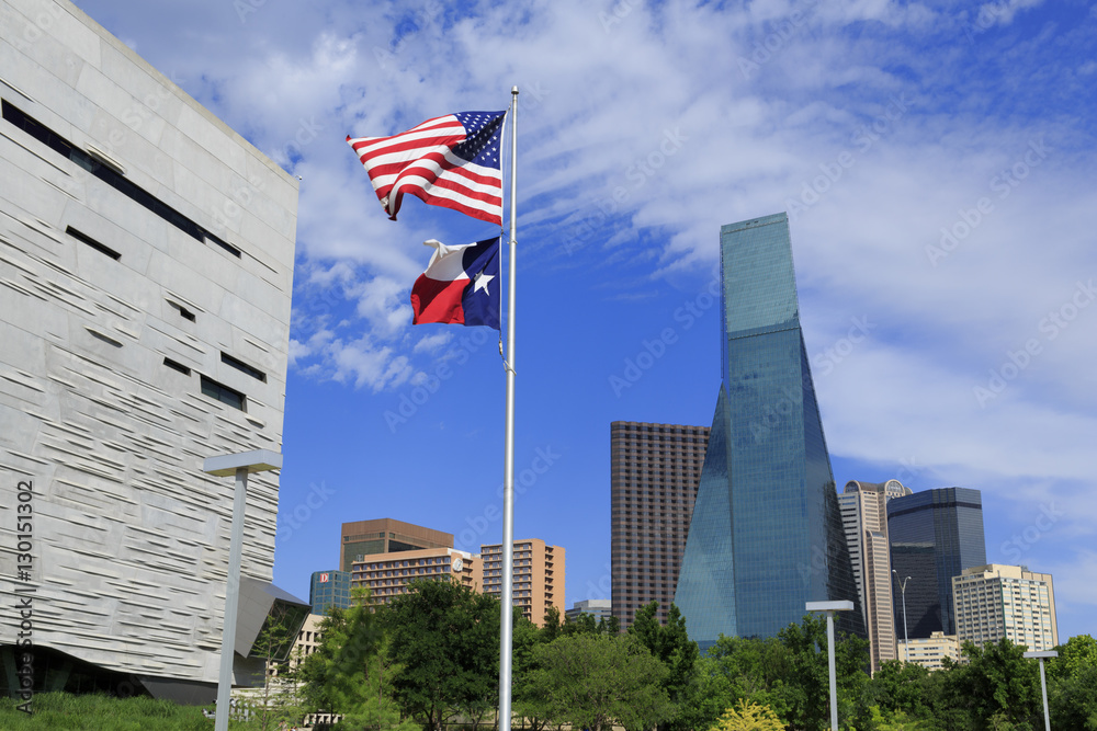 Perot Museum and Fountain Place Tower, Dallas, Texas Stock Photo ...