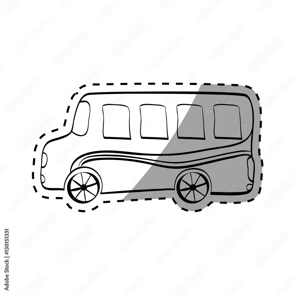 School bus transport icon vector illustration graphic design
