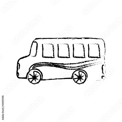 School bus transport icon vector illustration graphic design