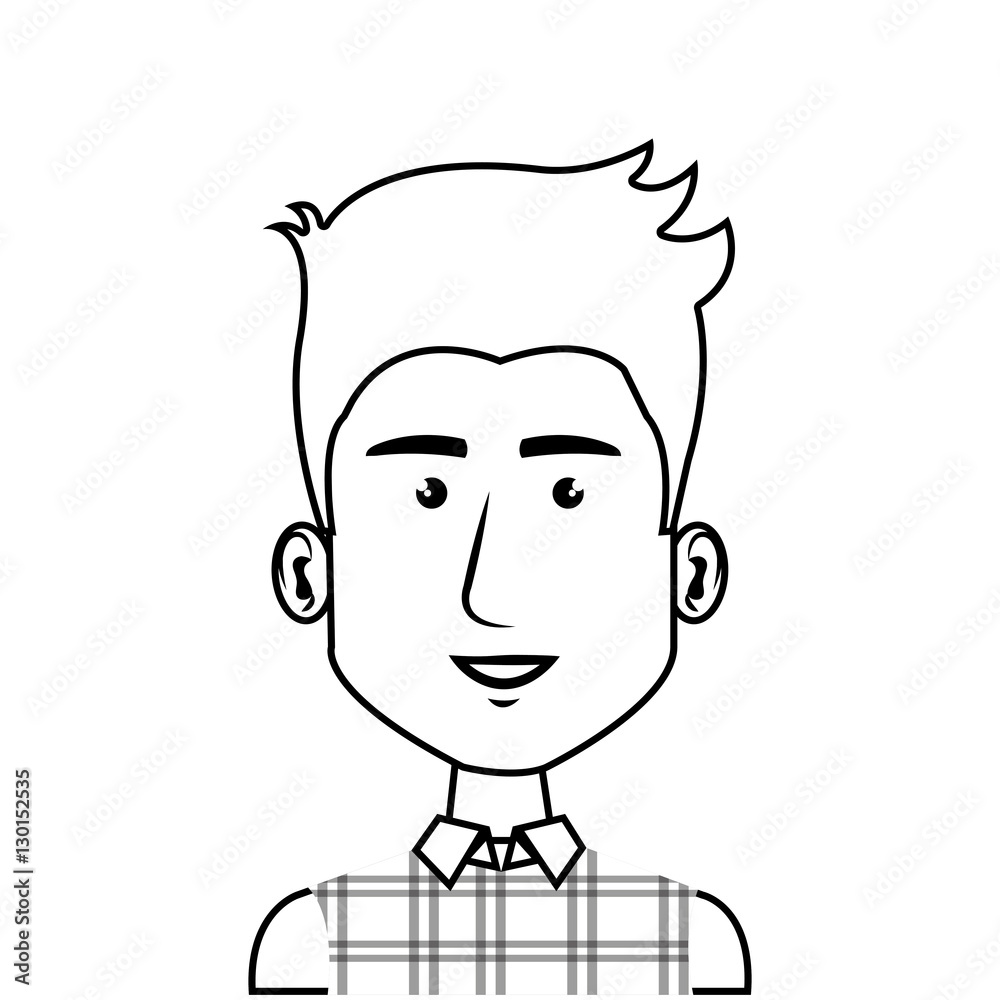 young man character icon vector illustration design young man character icon vector illustration design