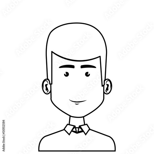 young man character icon vector illustration design