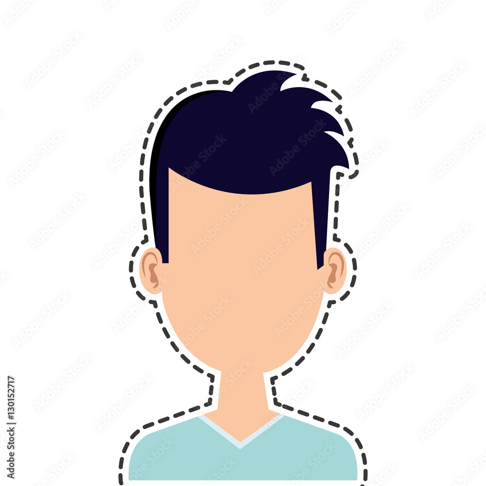 young man character icon vector illustration design young man character icon vector illustration design