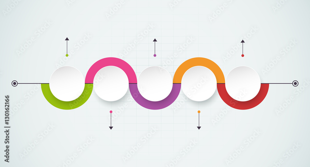 Vettoriale Stock Vector infographics timeline design template with 3D ...