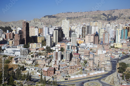 Wallpaper Mural View of downtown La Paz, Bolivia Torontodigital.ca