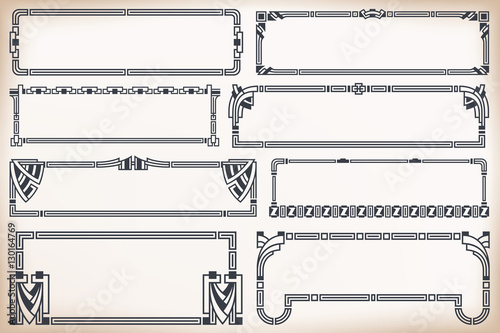 Vintage frame design for labels