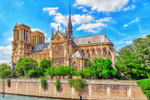 Fototapeta Katedra Notre Dame de Paris, najpiękniejsza katedra w Paryżu