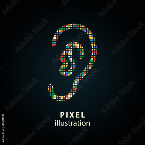 Ear - pixel illustration.