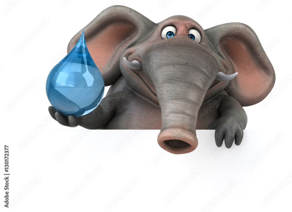 Fun elephant - 3D Illustration Fun elephant - 3D Illustration