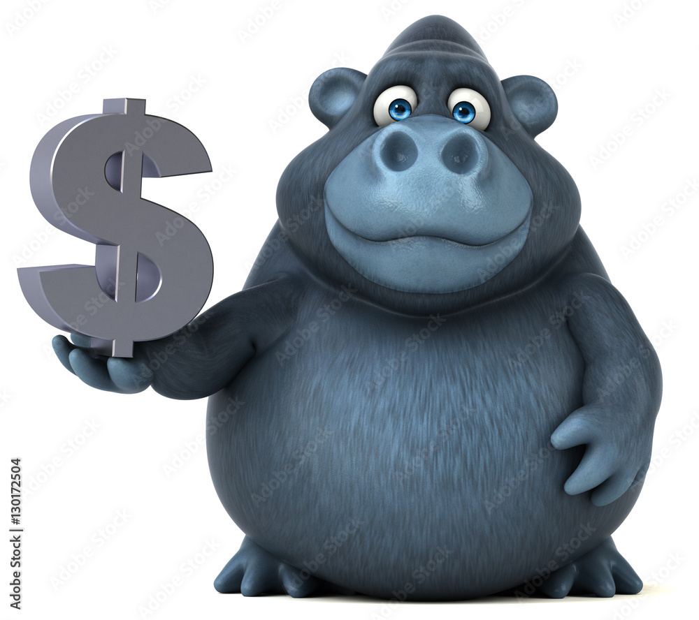 Fun gorilla - 3D Illustration Fun gorilla - 3D Illustration