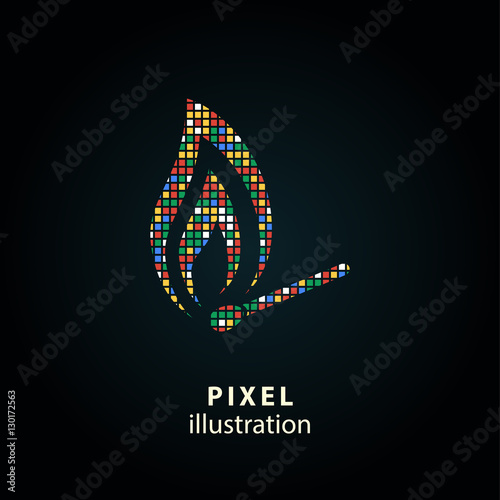 Match - pixel illustration.