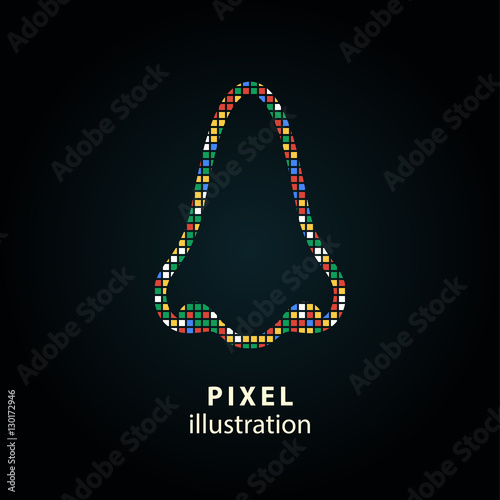 Nose - pixel illustration.