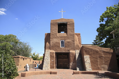 San Miguel Mission Church, oldest church in the United States, Santa Fe, New Mexico photo