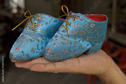 Chinese bound feet shoes, Melaka, Malaysia