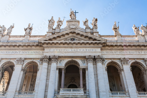 facade of the Lateran Basilica in Rome city